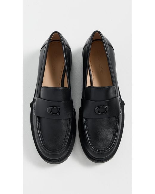 COACH Black Leah Loafers