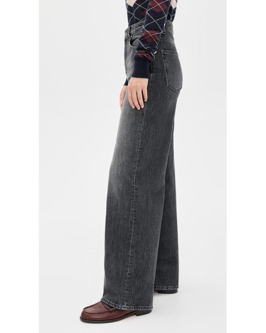 ALIGNE Black Loose Wide Jeans