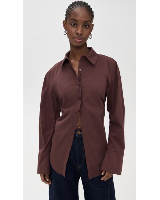 Simon Miller Purple Loch Poplin Button Up