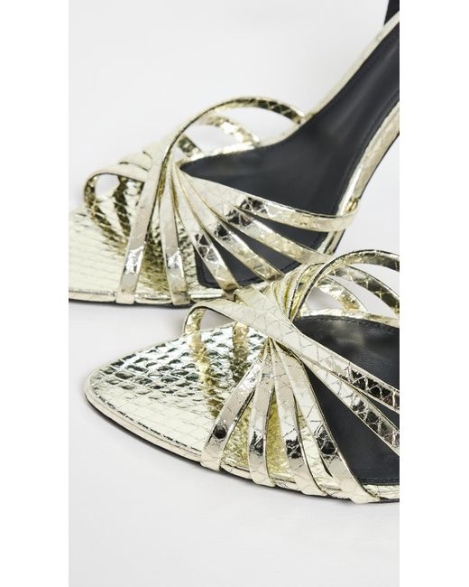 Victoria Beckham Metallic Cage Sandals
