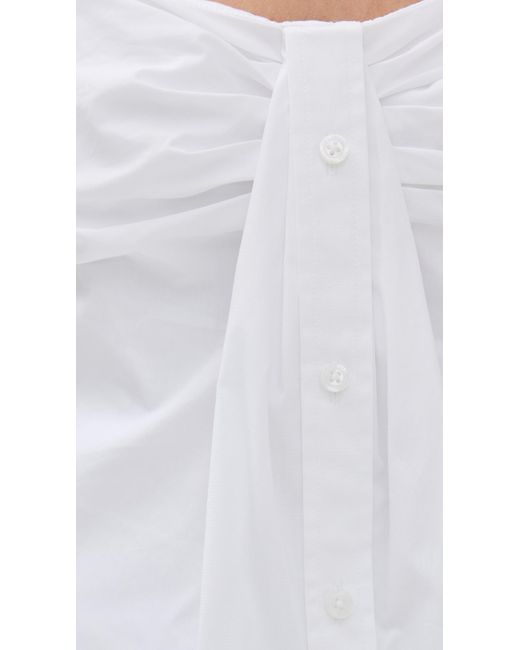 Jonathan Simkhai White Kenz Sleeveless Button Top