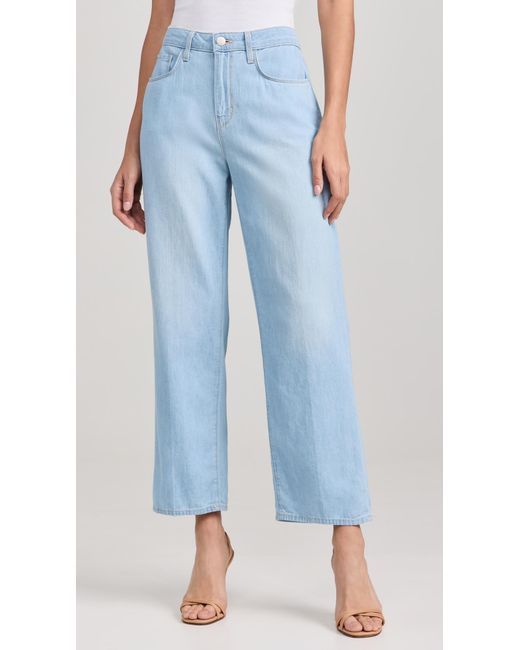 L'Agence Blue June Crop Stovepipe Jeans