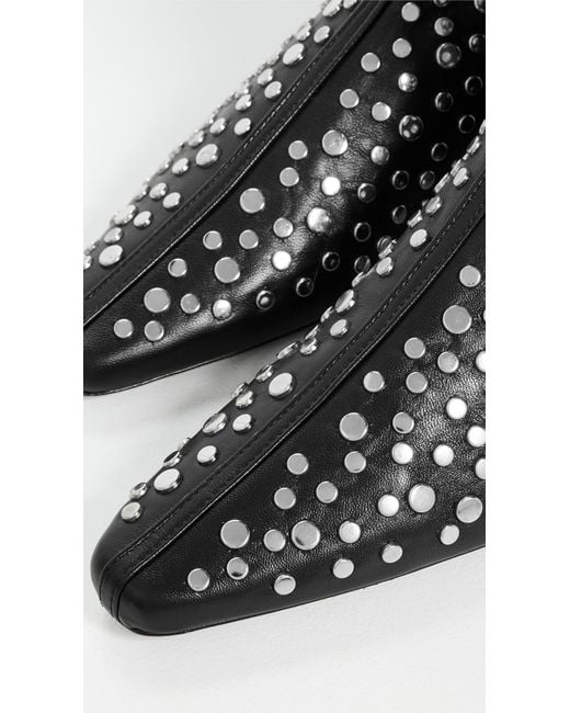 Staud Black Wally Flat Ankle Boots