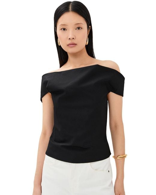 Rosie Assoulin Black Can'T Bare It Top