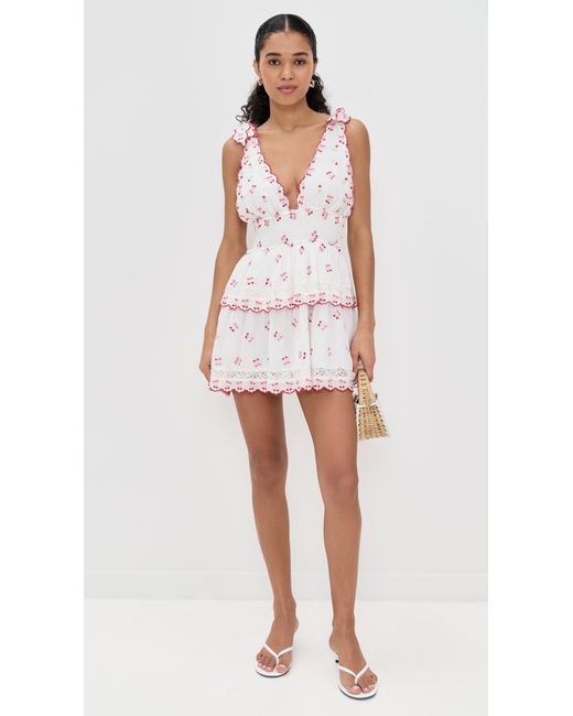 LoveShackFancy White Soira Dress
