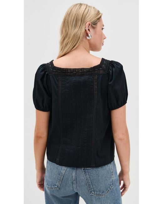 PAIGE Black Anzio Top