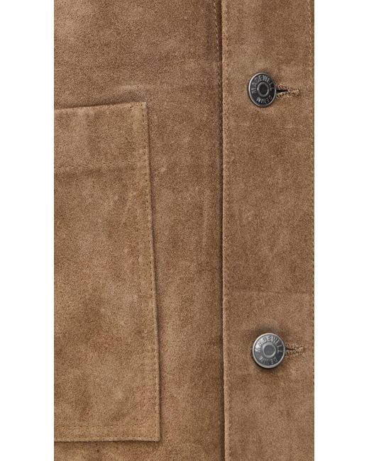 Madewell Brown Suede Western Jacket for men