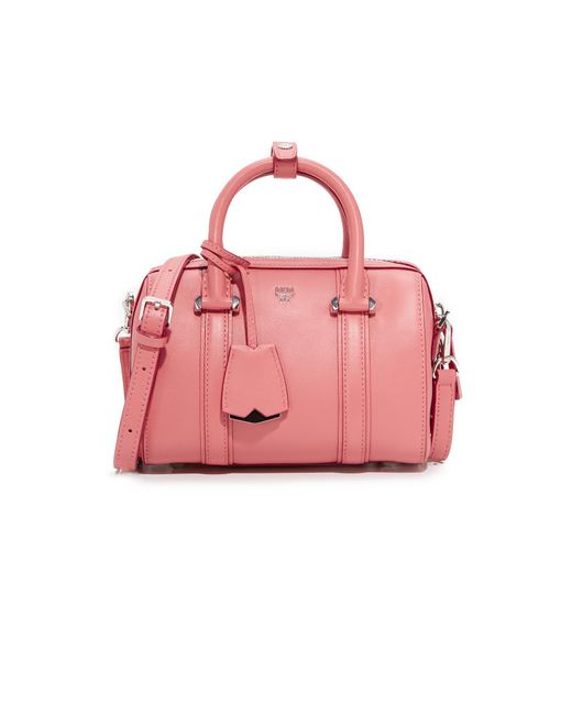 MCM Pink Mini Boston Bag