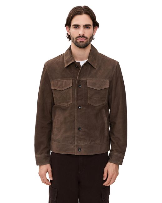 Rag & Bone Brown Suede Trucker Jacket for men