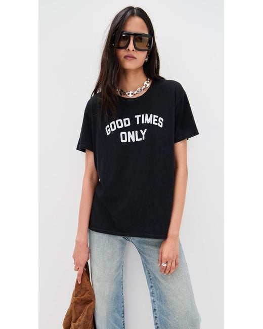 R13 Black Good Times Only Boy Tee
