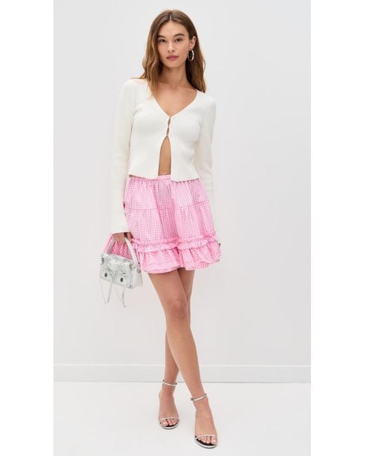 Sandy Liang Milanese Skirt in Pink | Lyst Canada