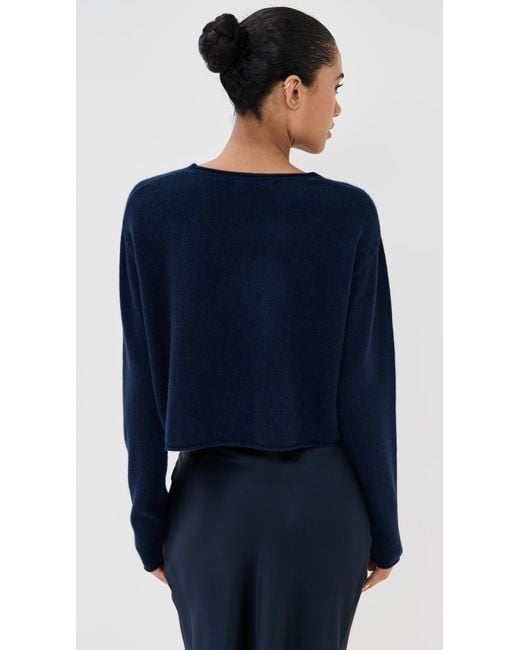 SABLYN Blue Lance Cashmere Cropped Pullover