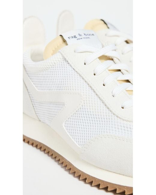 Rag & Bone White Retro Runner Mesh Sneakers