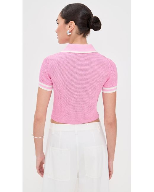Jonathan Simkhai Pink Whitten Polo