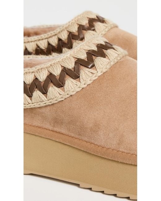 Mou Natural Platform Clogs
