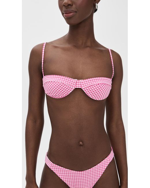 Onia Red Brigitte Bikini Top