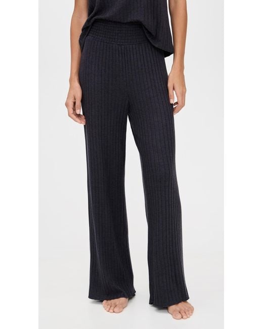Z Supply Black Dawn Smocked Rib Pants
