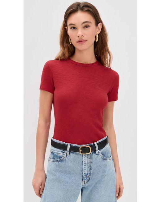 Theory Red Tiny Tee