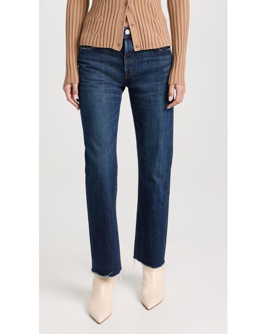 Moussy Blue Verde Straight Jeans