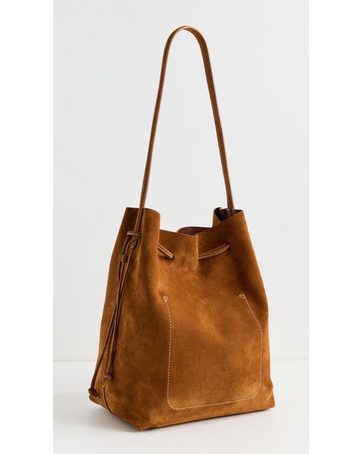 Mansur Gavriel Brown Drawstring Cabas Bag