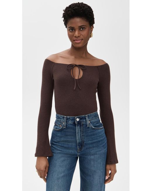 Reformation Jasper Knit Top in Black | Lyst