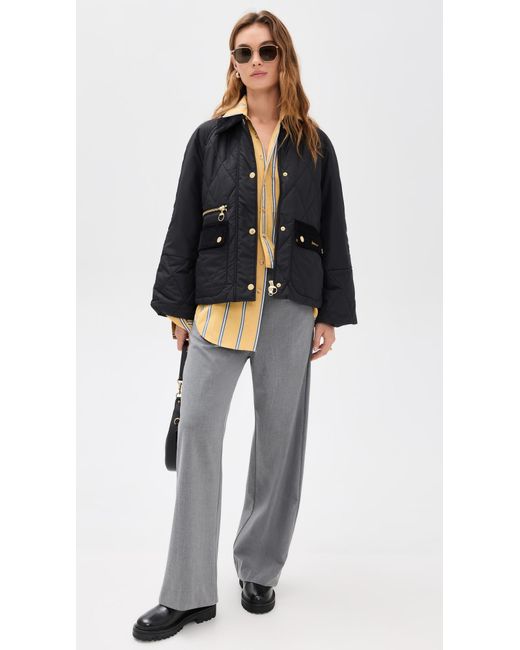 Barbour Black Martha Quilted Barn Jacket
