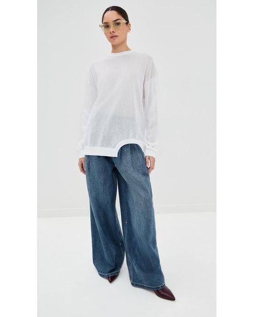 Tibi White Crispy Sweater With Cut Out Detail