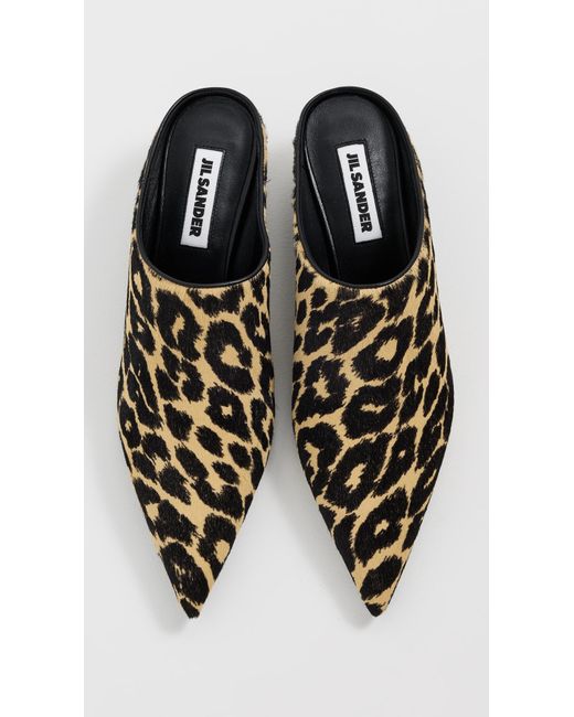 Jil Sander Black Heeled Mules