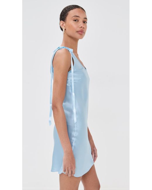 Simone Rocha Blue Bow Detail Scoop Neck Camisole Mini Dress
