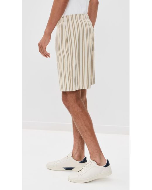 Vince Natural Jacquard Stripe Shorts 7.5 for men