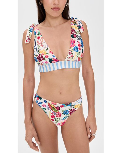 Agua Bendita Multicolor Laurie Citrus Bikini Top