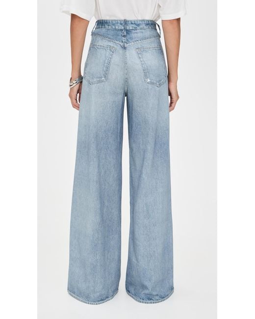 Rag & Bone Blue Miramar Terry Sofie Wide Pants