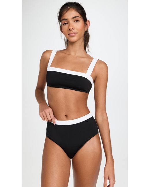 Staud Blue Devon High Rise Bikini Bottom