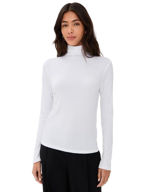 Vince White Essential Turtleneck