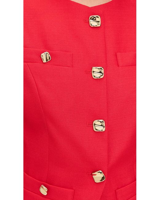 Endless Rose Red Pointed Long Vest