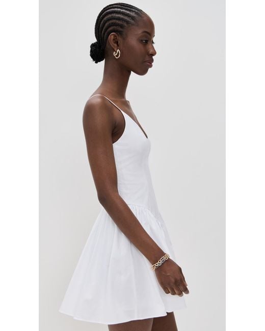 STAUD Mini Dena Dress in White