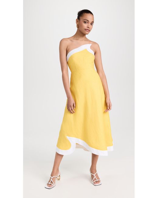 Staud Yellow Sirani Dress