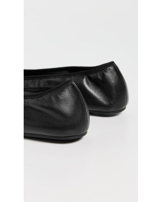 Tory Burch Black Reva Travel Ballet Flats