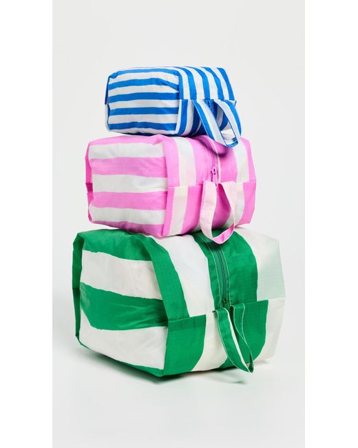 Baggu Green 3D Zip Set