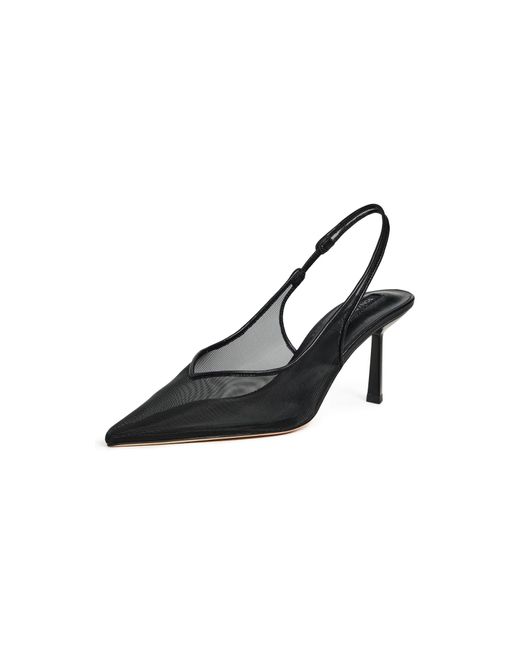 Tony Bianco Black Breeze Mesh Slingback Heels