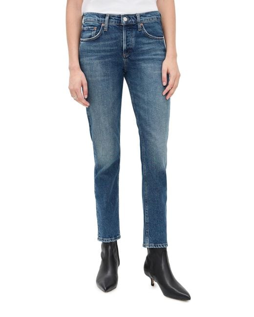 Agolde Women's Blue Cocktail Ankle Jeans