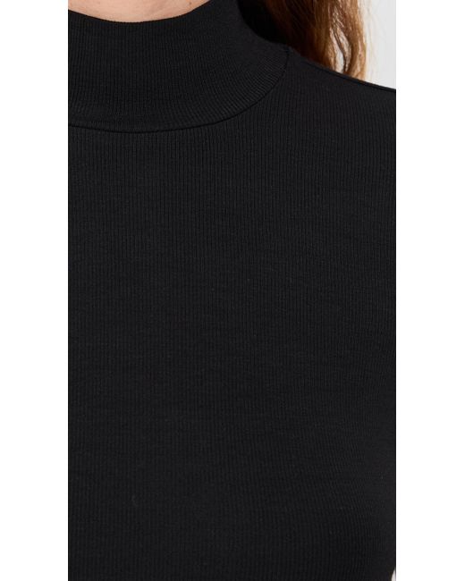 FRAME Black Rib Turtleneck