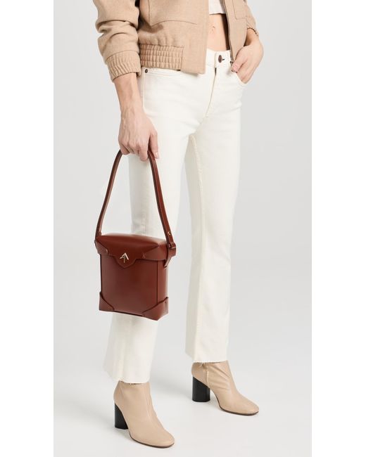 MANU Atelier Brown Mini Pristine Handbag