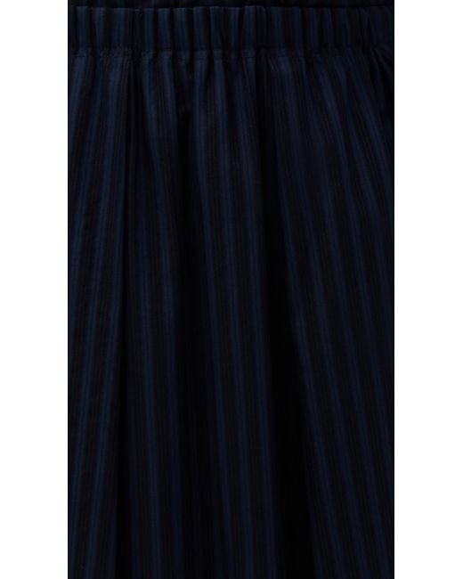 Theory Blue Irregular Pleat Skirt