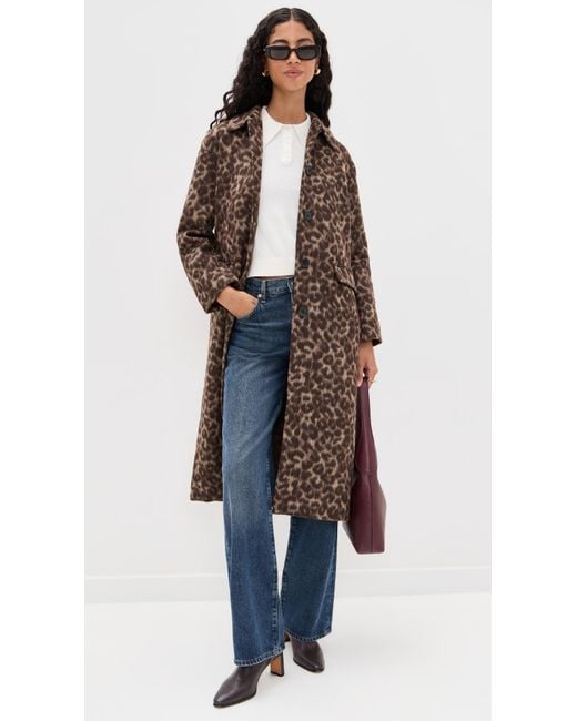 Madewell Blue Single Breasted Topcoat