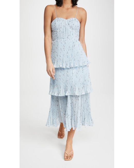 Floral tiered midi dress best sale