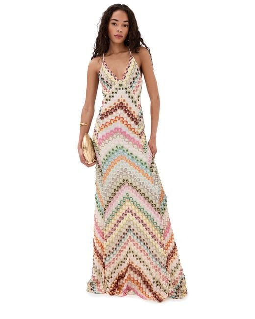 Missoni Long Dress in Natural | Lyst Missoni Long Dress in Natural | Lyst