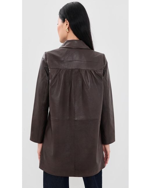 Ba&sh Black Madie Leather Coat