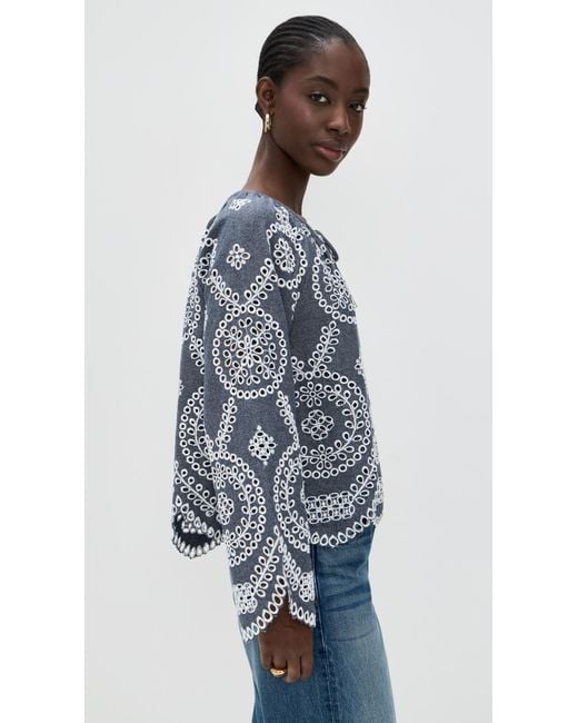 Cleobella Blue Citali Blouse