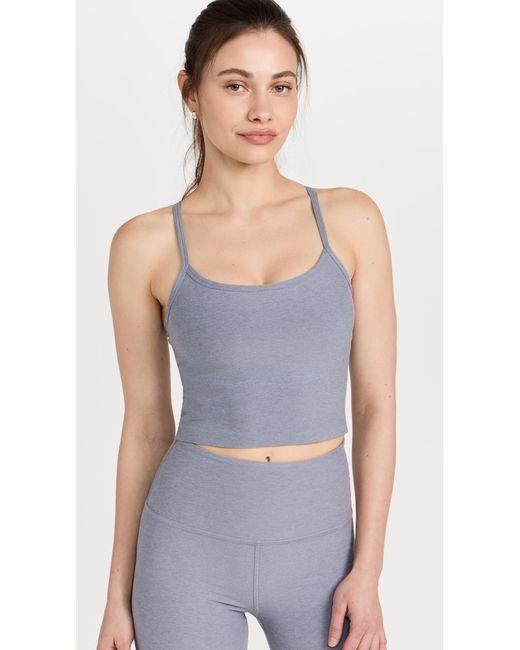 Beyond Yoga Multicolor Pacedye I Racerback Cropped Tank Coud Gray Heather